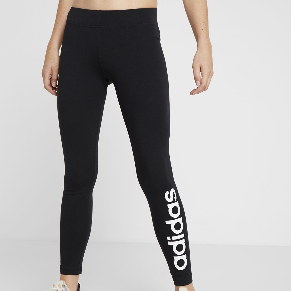 Adidas Womens Active Black Leggings Ankle Length Size S